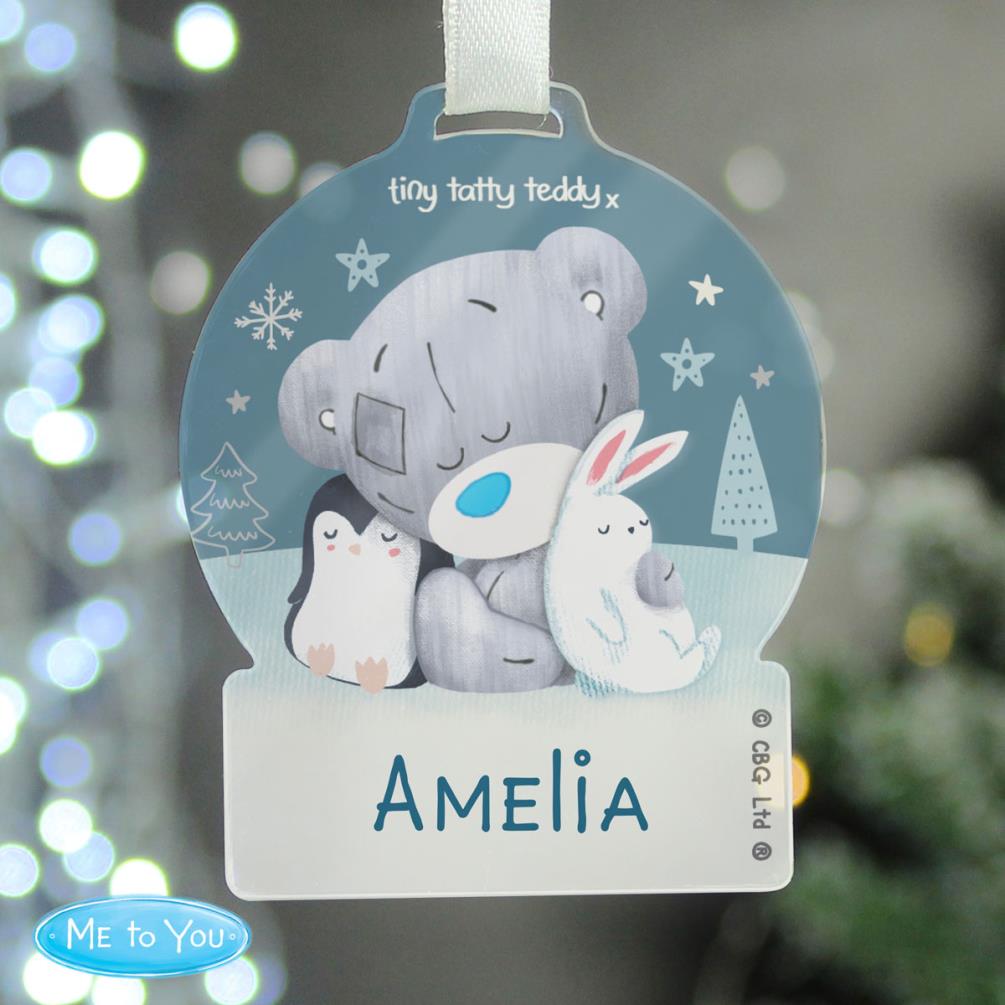 Personalised Winter Explorer Me to You Acrylic Snow Globe Decoration Extra Image 3